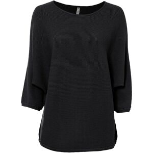 bonprix Oversize-Ripp-Pullover aus Viskose-Mixschwarz 40Damen bonprix Oversize-Ripp-Pullover aus Viskose-Mixschwarz 40Damen
