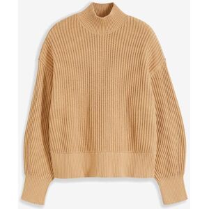 bonprix Oversize-Pullover aus reiner Baumwollebeige 52Damen bonprix Oversize-Pullover aus reiner Baumwollebeige 52Damen