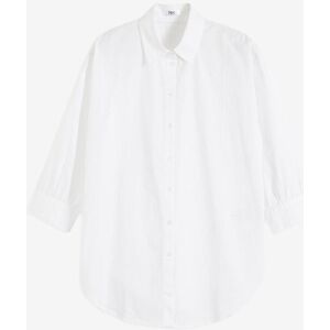 bonprix Oversize-Hemd aus Baumwolle mit 3/4 Armweiß 46Damen bonprix Oversize-Hemd aus Baumwolle mit 3/4 Armweiß 46Damen