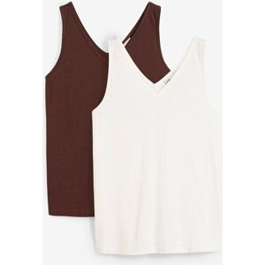 bonprix Tanktop aus reiner Bio-Baumwolle (2er Pack)braun 52Damen bonprix Tanktop aus reiner Bio-Baumwolle (2er Pack)braun 52Damen