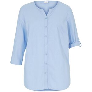 bonprix Bluse mit Leinen, 3/4 Armblau 50Damen bonprix Bluse mit Leinen, 3/4 Armblau 50Damen