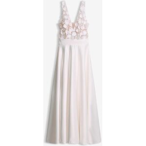 bonprix Brautkleid aus glänzendem Satin mit Blumen-Applikationweiß 38Damen bonprix Brautkleid aus glänzendem Satin mit Blumen-Applikationweiß 38Damen