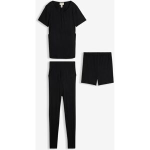 bonprix Umstandsset aus Stillshirt, Leggings + Shorts (3-tlg.Set)schwarz 44Damen bonprix Umstandsset aus Stillshirt, Leggings + Shorts (3-tlg.Set)schwarz 44Damen