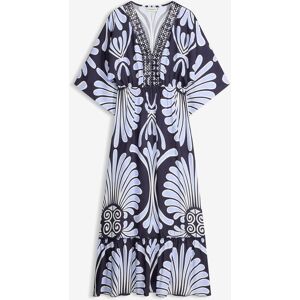 bonprix Maxikleid aus fließender Viskoseblau 34Damen bonprix Maxikleid aus fließender Viskoseblau 34Damen