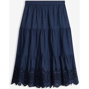 bonprix Stufenrock mit Lochstickereiblau 52Damen bonprix Stufenrock mit Lochstickereiblau 52Damen