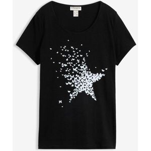 bonprix Flammgarn-Shirt aus Bio-Baumwolle, kurzarmschwarz 44Damen bonprix Flammgarn-Shirt aus Bio-Baumwolle, kurzarmschwarz 44Damen