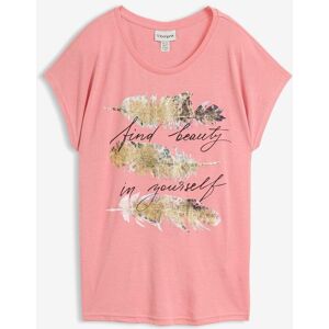 bonprix T-Shirt mit Glitzerdruckrosa 36Damen bonprix T-Shirt mit Glitzerdruckrosa 36Damen