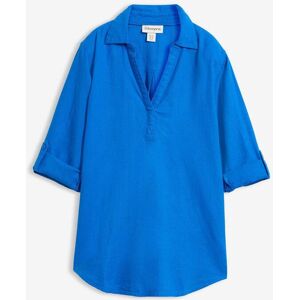bonprix Leinen-Bluse, 3/4-Armblau 46Damen bonprix Leinen-Bluse, 3/4-Armblau 46Damen