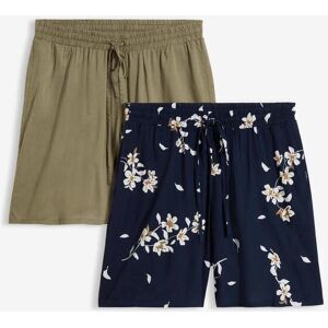 bonprix Viskose-Shorts mit Bindegürtel (2er Pack)blau 40Damen bonprix Viskose-Shorts mit Bindegürtel (2er Pack)blau 40Damen