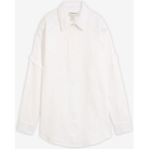 bonprix Oversize-Hemd aus luftigem Musselinweiß 36Damen bonprix Oversize-Hemd aus luftigem Musselinweiß 36Damen