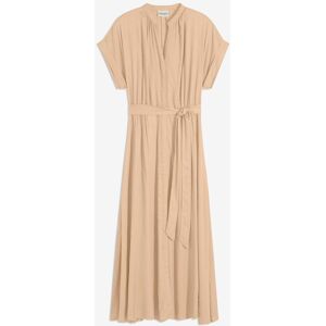 bonprix Hemdblusenkleid aus fließender Viskosebeige 46Damen bonprix Hemdblusenkleid aus fließender Viskosebeige 46Damen