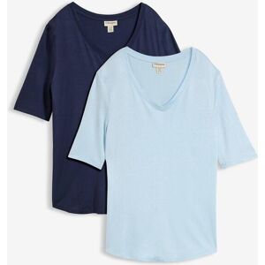 bonprix Longshirt aus softer Viskose, 2er-Packblau 52Damen bonprix Longshirt aus softer Viskose, 2er-Packblau 52Damen