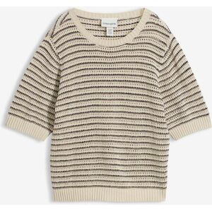 bonprix Ajour-Pullover mit Leinenbeige 52Damen bonprix Ajour-Pullover mit Leinenbeige 52Damen