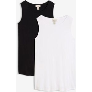 bonprix Long-Top aus softer Viskose, 2er Packweiß 36Damen bonprix Long-Top aus softer Viskose, 2er Packweiß 36Damen