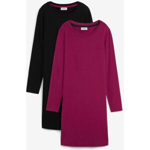 bonprix Jerseykleid aus Baumwolle mit Stretch (2er Pack)lila 36Damen bonprix Jerseykleid aus Baumwolle mit Stretch (2er Pack)lila 36Damen