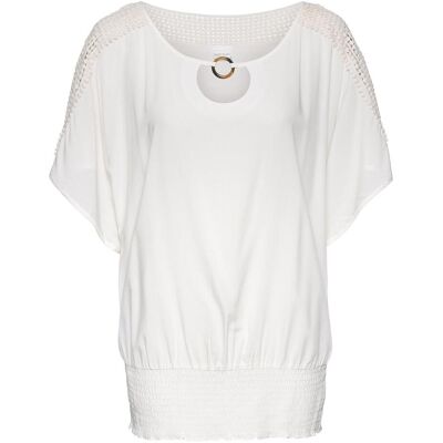 bonprix Bluse aus reiner Viskoseweiß 54Damen bonprix Bluse aus reiner Viskoseweiß 54Damen