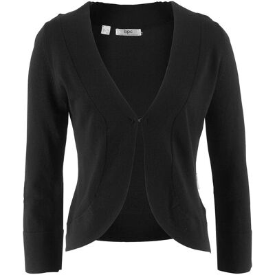 bonprix Kurze Strickjacke mit Viskoseschwarz 36Damen bonprix Kurze Strickjacke mit Viskoseschwarz 36Damen