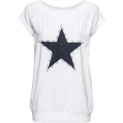 bonprix Shirt mit Sternenprintweiß 40Damen bonprix Shirt mit Sternenprintweiß 40Damen