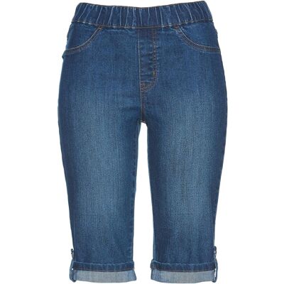 bonprix Jeans Bermuda Mid Waist, Bequembundblau 52Damen bonprix Jeans Bermuda Mid Waist, Bequembundblau 52Damen