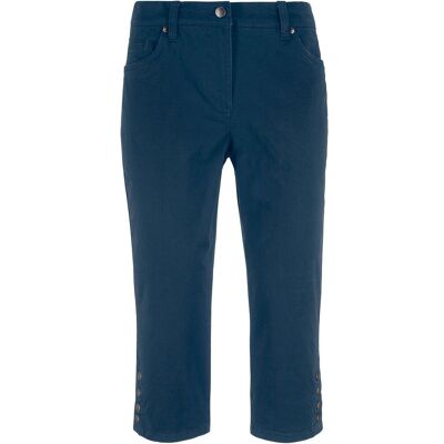 bonprix Capri-Hose aus Baumwoll-Mixblau 52Damen bonprix Capri-Hose aus Baumwoll-Mixblau 52Damen