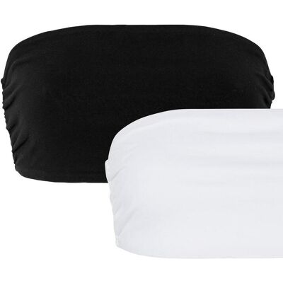 bonprix Bandeau-Top (2er-Pack)schwarz 44Damen bonprix Bandeau-Top (2er-Pack)schwarz 44Damen