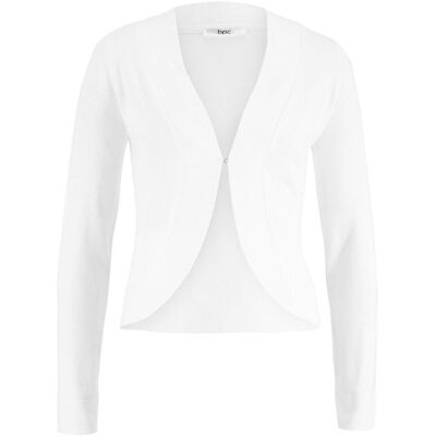 bonprix Kurze Strickjacke mit Viskoseweiß 48Damen bonprix Kurze Strickjacke mit Viskoseweiß 48Damen