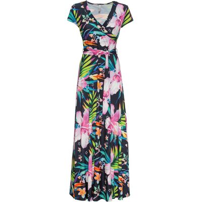bonprix Maxikleid in Wickeloptikschwarz 44Damen bonprix Maxikleid in Wickeloptikschwarz 44Damen