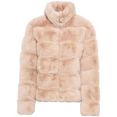 bonprix Fellimitat-Jacke mit Reißverschlussrosa 46Damen bonprix Fellimitat-Jacke mit Reißverschlussrosa 46Damen