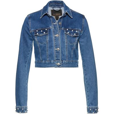 bonprix Jeans- Bolero mit Perlenblau 36Damen bonprix Jeans- Bolero mit Perlenblau 36Damen