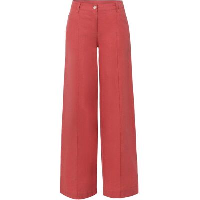 bonprix Palazzo-Hose aus luftigem Leinen-Mixrosa 52Damen bonprix Palazzo-Hose aus luftigem Leinen-Mixrosa 52Damen