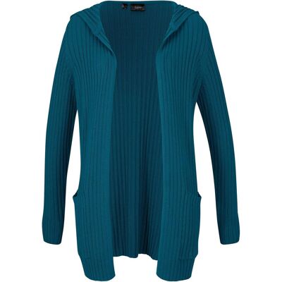 bonprix Strickjacke mit Kapuzepetrol 44Damen bonprix Strickjacke mit Kapuzepetrol 44Damen