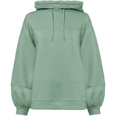 bonprix Oversize-Kapuzen-Sweatshirt aus weichem Baumwoll-Mixgrün 32Damen bonprix Oversize-Kapuzen-Sweatshirt aus weichem Baumwoll-Mixgrün 32Damen