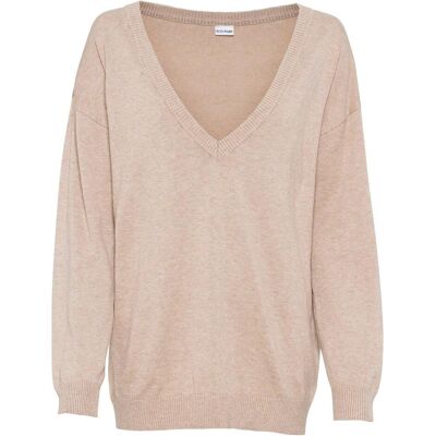 bonprix Oversize-Pullover aus Viskose- mixbeige 32Damen bonprix Oversize-Pullover aus Viskose- mixbeige 32Damen