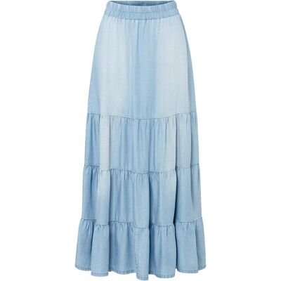 bonprix Midi-Stufenrockblau 48Damen bonprix Midi-Stufenrockblau 48Damen