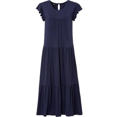 bonprix Midikleid aus Viskose-Mixblau 44Damen bonprix Midikleid aus Viskose-Mixblau 44Damen