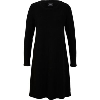 bonprix Strickkleid mit recycelter Baumwolleschwarz 48Damen bonprix Strickkleid mit recycelter Baumwolleschwarz 48Damen
