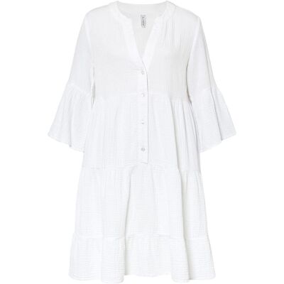 bonprix Tunika-Kleid aus reiner Baumwolleweiß 42Damen bonprix Tunika-Kleid aus reiner Baumwolleweiß 42Damen