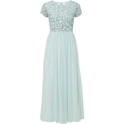 bonprix Maxikleid mit Paillettenstickereiblau 34Damen bonprix Maxikleid mit Paillettenstickereiblau 34Damen