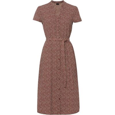 bonprix Blusenkleid mit Pünktchenbraun 50Damen bonprix Blusenkleid mit Pünktchenbraun 50Damen
