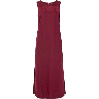 bonprix Maxi-Kleid mit Leinenrot 54Damen bonprix Maxi-Kleid mit Leinenrot 54Damen