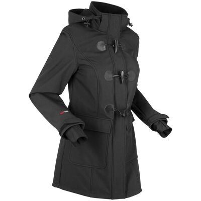 bonprix wasserabweisende Duffle-Jacke aus Softshellschwarz 48Damen bonprix wasserabweisende Duffle-Jacke aus Softshellschwarz 48Damen
