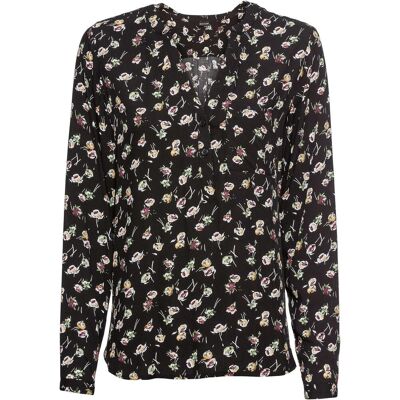 bonprix Bluse mit V-Ausschnittschwarz 36Damen bonprix Bluse mit V-Ausschnittschwarz 36Damen
