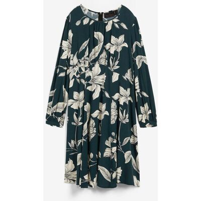 bonprix Schwingendes Kleid aus Viskosegrün 54Damen bonprix Schwingendes Kleid aus Viskosegrün 54Damen