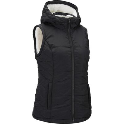 bonprix Steppweste mit Teddyfutterschwarz 48Damen bonprix Steppweste mit Teddyfutterschwarz 48Damen