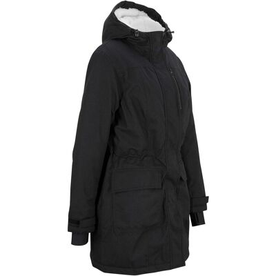 bonprix wasserdichte Funktions-Parka mit Teddyfleece in der Kapuzeschwarz 38Damen bonprix wasserdichte Funktions-Parka mit Teddyfleece in der Kapuzeschwarz 38Damen