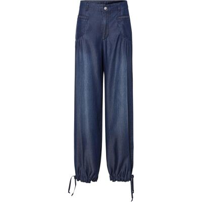 bonprix Wide-Leg-Hose aus fließendem Lyocellblau 44Damen bonprix Wide-Leg-Hose aus fließendem Lyocellblau 44Damen