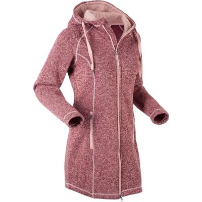 bonprix Long-Fleecejacke mit Kapuzerot 56Damen bonprix Long-Fleecejacke mit Kapuzerot 56Damen