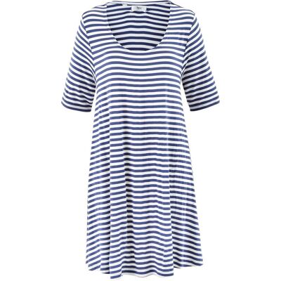 bonprix Tunika-Shirt aus Viskose-Mixblau 40Damen bonprix Tunika-Shirt aus Viskose-Mixblau 40Damen