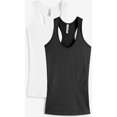 bonprix 2er-Pack Ripp-Tanktopschwarz 44Damen bonprix 2er-Pack Ripp-Tanktopschwarz 44Damen