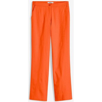 bonprix High-Waist-Hose aus Leinen-Viskose-Mixorange 40Damen bonprix High-Waist-Hose aus Leinen-Viskose-Mixorange 40Damen